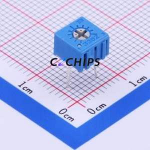 Resistencia Ajustable/Potenciómetro 3362P-1-101LF, Componente de Orificio Pasante (THT)-3P, Resistencia de 7x6.6mm, 100 Ohmios, 10%, 500mW, 100ppm ℃ - Product Image 1