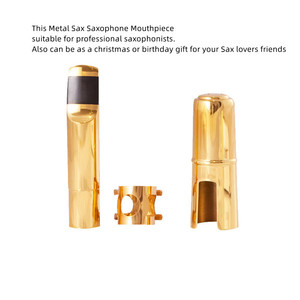 ปากเป่าโลหะเทเนอร์อัลโตแซกโซโฟน,ปากเป่าอีแซกโซโฟนรูปปากตรงสามส่วนทำจากทองแดงบริสุทธิ์ - Product Image 4