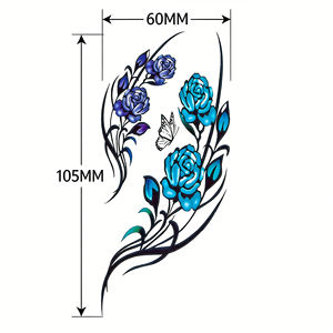 สติ๊กเกอร์รอยสักตัวอักษรภาษาอังกฤษ 60x105 มม. สติ๊กเกอร์รอยสักหัวใจกันน้ำสำหรับทุกเพศสำหรับการสังสรรค์ในเทศกาล - Product Image 4