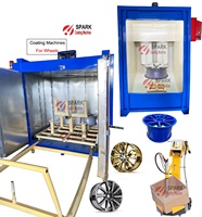 Machines de peinture électrostatique à 4 ou 8 roues, four de peinture, cabine de pulvérisation, pistolet de pulvérisation électrostatique, pistolet manuel, approuvé CE