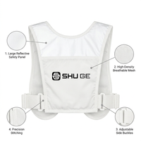 Gilet de course personnalisable, réfléchissant, pour femmes, avec hydratation, léger, en maille, pour le jogging et le téléphone