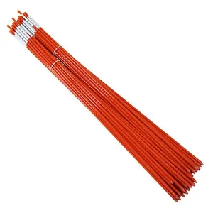 Orange fiberglass driveway stakes marker fiberglass plow markers stakes solid snow poles with reflective tape