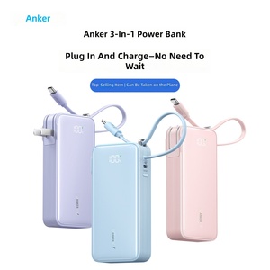 <span class=keywords><strong>Cargador</strong></span> Portátil <span class=keywords><strong>Anker</strong></span> A1637 3 en 1, <span class=keywords><strong>10000mAh</strong></span>, 30W PD, Carga Rápida, con Cable USB C Integrado, Color Rosa, Venta al Por Mayor - Product Image 5