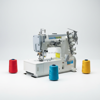 Machine à coudre industrielle JUKKY à 3 aiguilles, haute vitesse, point de recouvrement, avec corps de machine à lit plat et tête à 5 fils uniquement – Offre spéciale