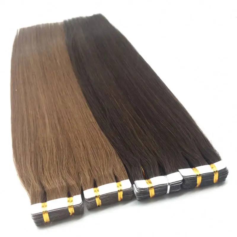 Wholesale Tape Ins Hair Extension Natural Looking 100% Human Double Sided Tape In Hair Extensions