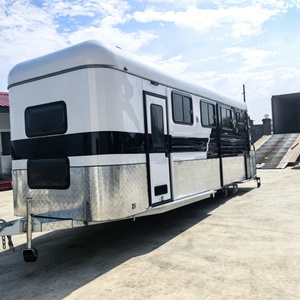Remorque semi-remorque HERUI personnalisée pour 3 chevaux avec espace de vie luxueux, capacité de charge de 4 tonnes, double essieu, freins électriques - Product Image 1