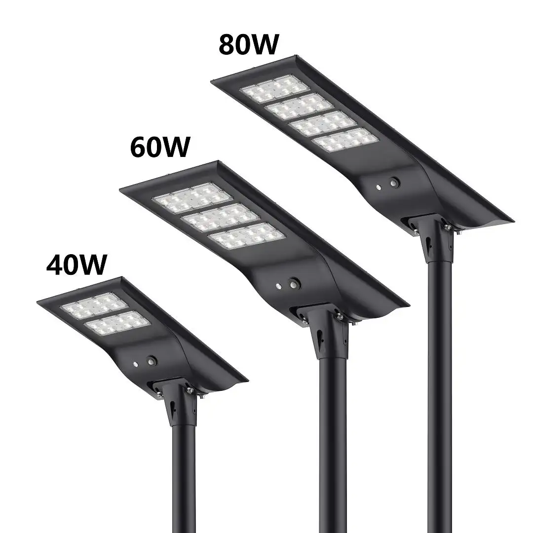 Customizable SKD Service For 40W-80W Smart Solar Street Light Shell All-In-One Solar Lamp Post For Outdoor Use In Smart Cities