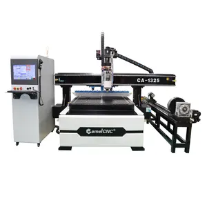 Máquina de tallado de madera CNC ATC automática de alta eficiencia, panel compuesto, máquina enrutadora CNC ATC