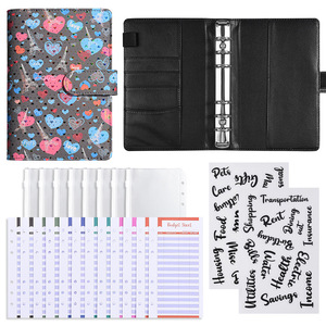 Esclusivo Nuovo Planner A6 con Texture a Cuore Creativa in Similpelle, Quaderno a Fogli Mobili Macaron per Risparmiare - Product Image 6