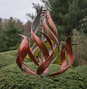 Girandola a Vento in Metallo a Spirale Fai-da-Te, Fatta a Mano, Moderna, da Giardino, per Esterni, 8 Pollici, in Bronzo, per Sublimazione - Product Image 4