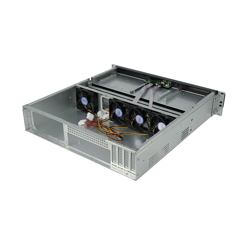 2Uラックマウント産業用シャーシ ホットスワップ対応 12インチ x 9.6