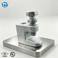 Pince de fixation en acier galvanisé UTTBC3 pour poutre en I, filetage M12 1/2 pouce, pour montage de poutre de charpente, profilé en angle et support d'arroseur