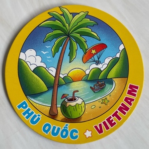 <span class=keywords><strong>Sous</strong></span>-verres en liège personnalisés pour boissons chaudes et tapis de voyage souvenir, design bohème, écologiques, forme carrée - Product Image 3