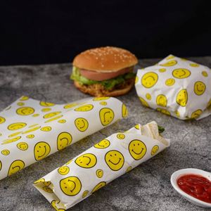 Meilleur Prix Nouveaux Matériaux Papier sulfurisé imprimé coloré anti-graisse pour restaurant, revêtement simple face pour hamburgers et produits laitiers - Product Image 3