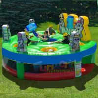 Jeu de Wack-a-Mole gonflable en vinyle Funworld pour enfants et adultes, sport interactif pour fêtes commerciales, capacité de plus de 500 kg, utilisation en intérieur/extérieur