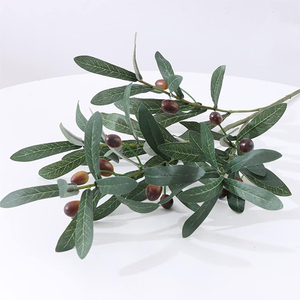 1 branche d'olivier artificielle de 28 pouces pour vases, verdure, brindilles d'<span class=keywords><strong>arbres</strong></span> pour la décoration de la maison, des mariages, des bureaux, des jardins, et les créations florales DIY - Product Image 4