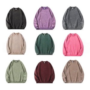 Sweat à <span class=keywords><strong>capuche</strong></span> rétro américain délavé à l'acide, en mélange de coton épais 350g, uni, avec poches, coupe ample, pour hommes et femmes, taille XL - Product Image 5