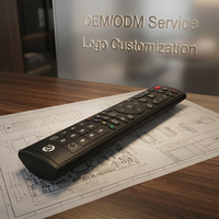 Control remoto IR universal para HDTV y decodificador STB, reemplazo de controlador, diseño delgado de 195,5 mm, ligero, 89,8 g