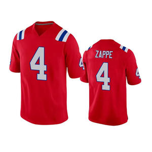 Vente en gros de maillots de football américain pour hommes, imprimés New England Patriots, respirants, 100% polyester, à manches courtes # 10 Drake Maye # 12 Tom Brady - Product Image 3