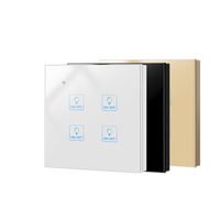 Panneau tactile intelligent Wifi Zigbee pour rideaux, télécommande en verre, interrupteur d'éclairage unipolaire 10A pour maison connectée Smart Life, compatible Google et Alexa