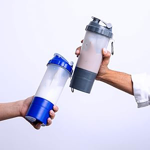 <span class=keywords><strong>Botella</strong></span> Mezcladora a Prueba <span class=keywords><strong>de</strong></span> Fugas, Vaso Mezclador <span class=keywords><strong>de</strong></span> Proteínas con Compartimento para Entrenamiento Físico en el Gimnasio, 600 ml, 20 oz - Product Image 5