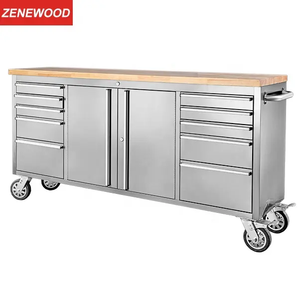 Hot sale 72 Inch Rolling Tool Chest 3.8cm Stainless Steel Tool Cabinet