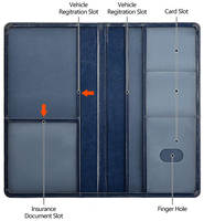 Porte-monnaie de voiture en cuir PU, étui de rangement en cuir PU de haute qualité, porte-documents magnétique, porte-cartes d'enregistrement pour automobile