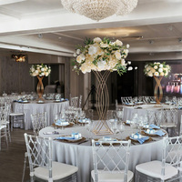 Décoration de table de mariage de luxe Martina en fer forgé, taille personnalisée, cristal de haute qualité, durable, hauteur 80 cm, sans électricité