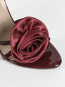 महिलाओं 2025 ग्रीष्मकालीन स्टिलेटो सैंडल के सुंदर गुलाब फूलों की ऊँची ऊँची एड़ी के पैर की अंगुली सेक्सी टखने का पट्टा नाइट क्लब पार्टी शादी के सैंडल - Product Image 5