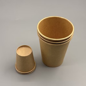 Gobelets en papier kraft jetables empilables, épais et personnalisés pour café et boissons – Vente en gros - Product Image 3