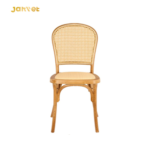 Chaise de salle à manger en résine à texture bois rustique, détachable, pour événements de mariage - Product Image 2