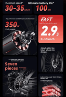 Vélo de montagne électrique 26 pouces 21 vitesses, batterie au lithium 350W, moteur à moyeu arrière, double frein à disque, vélo de cyclisme pour adultes