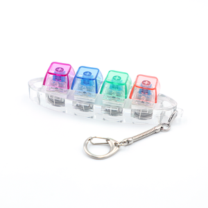 Porte-clés clavier anime transparent avec interrupteur mécanique, jouet anti-stress, décompression, cadeau RGB mignon - Product Image 5