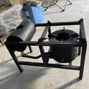 Calentador de Aceite Usado Multicombustible, Combustión sin Humo con Llama Ajustable, Ventilador de Aire Forzado y Panel Solar, Compatible con Utensilios de Cocina - Product Image 6