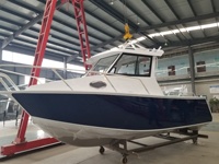 Yacht sportif de luxe en aluminium à cabine cuddy, entièrement soudé, de conception nouvelle, 6,25 m (21 pi), certifié pour arbre de popa de 25 po