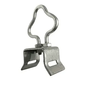 FTTH Aerial Installation Fiber Optic Angle Clamp Adjustable Carbon Steel Suspension Clamp Hook for FTTH Hoop fastening retractor