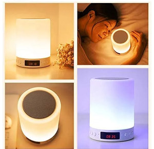 2023 Portable Wireless Speaker Multi-function Music Player Touch Pat Colorful <strong>LED</strong> Night Light Desk Table Sensing <strong>Lamp</strong> - Product Image 6