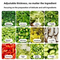 Multifunctionele elektrische groentesnijder: snijdt sperziebonen, Chinese bieslook en chilipepers in segmenten; snijdt groene uien.