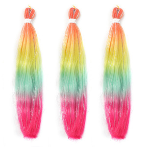 FX-HA05 thời trang cao cấp tổng hợp Jumbo Braid Crochet phần mở rộng tóc mềm Braid tóc bán buôn màu tinsel long lanh dreadlocks - Product Image 6