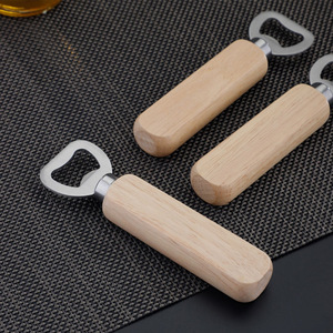 Abridor de Botellas de Cerveza Magnético de Lujo Personalizado de Fábrica con Mango de Madera de 15 cm - Product Image 6