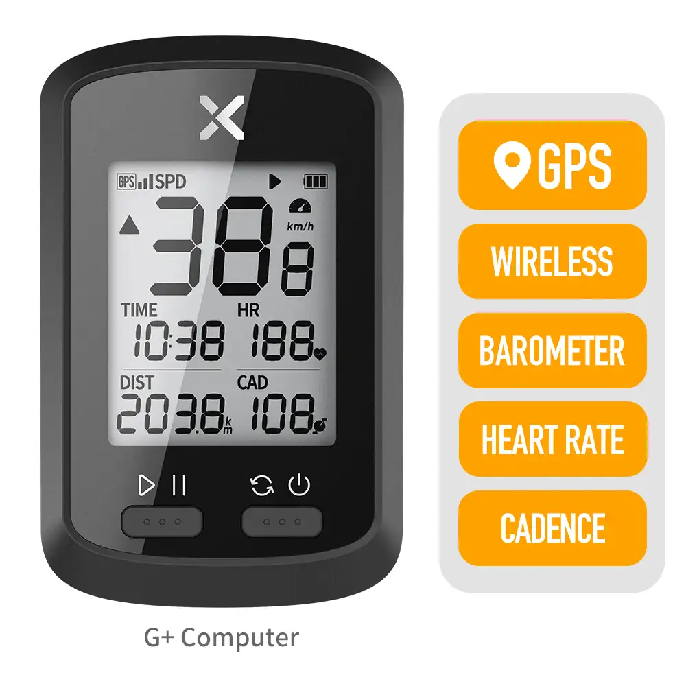 Xoss G + นาฬิกาจับเวลาจักรยานเสือหมอบ,เครื่องวัดความเร็วรอบ G + GPS ไร้สายสำหรับจักรยาน MTB หน้าจอ Lcd เครื่องวัดความเร็วตาแมวแบบดิจิตอล