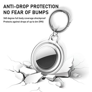 Soporte de anillo de metal para <span class=keywords><strong>airtag</strong></span>, funda de TPU transparente, impermeable, buen <span class=keywords><strong>precio</strong></span> - Product Image 5