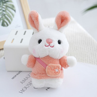 Porte-clés en peluche lapin mignon de qualité supérieure, breloque de sac en peluche de dessin animé adorable pour adultes