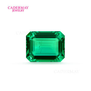 Кадермей, Выращенный в лаборатории изумрудно-кремовый корпус с водяным подогревом, девять цветов, ямбийский лабораторный восьмиугольный Ограненный зеленый драгоценный камень - Product Image 3