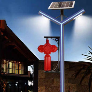 Lampes solaires de jardin <span class=keywords><strong>avec</strong></span> détecteur optique, motif en Y, lampe de paysage, zone piétonne, éclairage solaire de pilier carré - Product Image 4