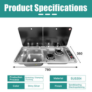 Évier de <span class=keywords><strong>camping</strong></span>-<span class=keywords><strong>car</strong></span> en acier inoxydable JDA 304 avec cuisinière à <span class=keywords><strong>gaz</strong></span> à double brûleur intégrée, unité de cuisine <span class=keywords><strong>pour</strong></span> <span class=keywords><strong>camping</strong></span>-<span class=keywords><strong>car</strong></span>, caravane <span class=keywords><strong>et</strong></span> <span class=keywords><strong>camping</strong></span>-<span class=keywords><strong>car</strong></span> - Product Image 2