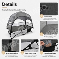 CANBO Lit portable pliable de luxe pour chien de haute qualité avec housses amovibles