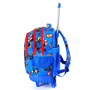 <span class=keywords><strong>Sac</strong></span> à <span class=keywords><strong>dos</strong></span> étanche de 17 pouces pour garçons Cartable de voiture avec chariot pour étudiants pour l'école et les voyages - Product Image 3