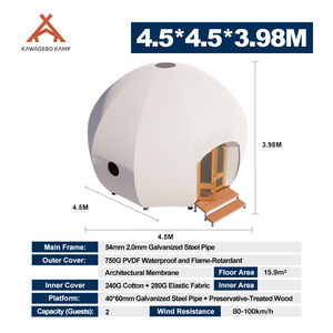 カワゲボ カンプ 750G PVDFカバー 防水屋外高級グランピングホテル レトルトキャンプ場ハウス テント - Product Image 3