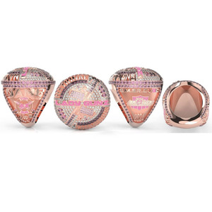 Precio de fábrica personalizado anillo de campeón de porristas rosa para mujer joyería de piedras preciosas de moda hecha de aleación último diseño - Product Image 3